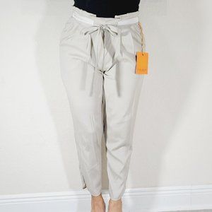 Ramy Brook Allyn Crop Pants Women's Small Sand Silk Drawstring New